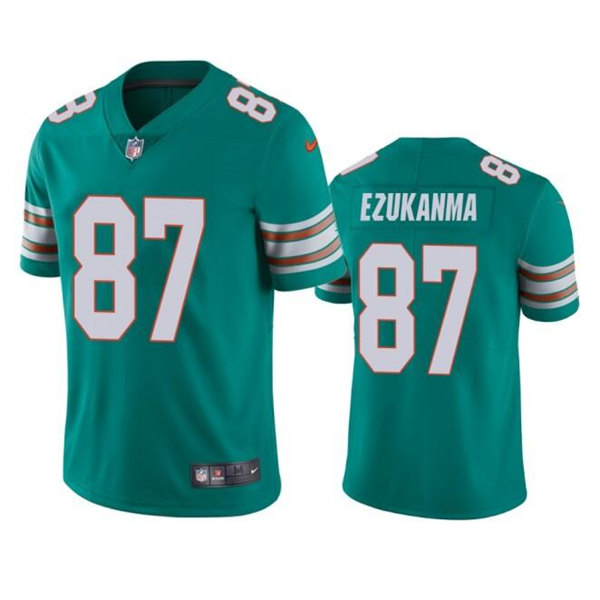 Men's Miami Dolphins #87 Erik Ezukanma Aqua Color Rush Limited Stitched Football Jersey - Click Image to Close